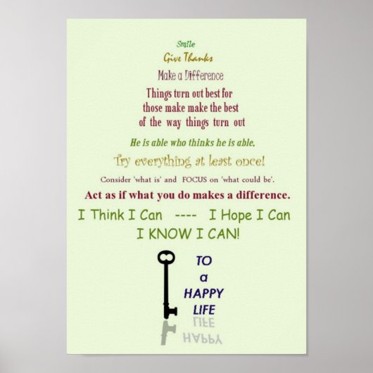 Happy Life Poster (Vorne)