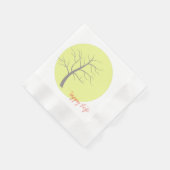 Happy Life Sunny Tree Cocktail Napkin Serviette (Ecke)