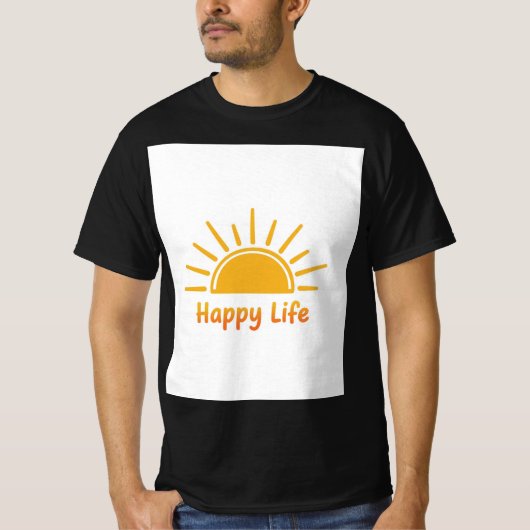 Happy Life: Von Joy beleuchtet T-Shirt (Vorderseite)