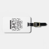 Happy Life with Faith – Proverbs 15:15 Art Gepäckanhänger (Vorderseite horizontal)