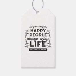 Happy Life with Faith – Proverbs 15:15 Art Geschenkanhänger