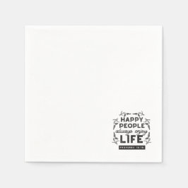 Happy Life with Faith – Proverbs 15:15 Art Serviette