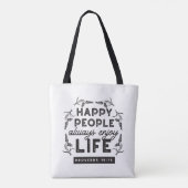 Happy Life with Faith – Proverbs 15:15 Art Tasche (Rückseite)