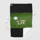 Happy Life Wort für Golf Handtuch (Insitu)