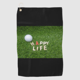 Happy Life Wort für Golf Handtuch