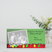 Happy Lights / Foto Grußkarte Feiertagskarte (Stehend Vorderseite)