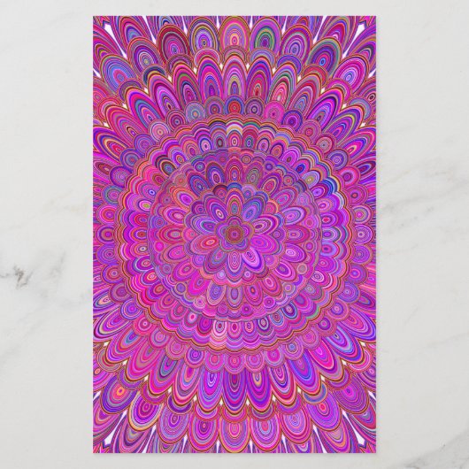 Happy Lila and Pink Mandala Flyer (Hinten)