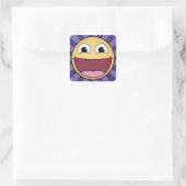 Happy! Lila Aufkleber am Platz (Tasche)