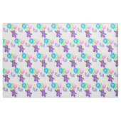 Happy Lila Teddy Bärenprinzessin mit Balloons Stoff (Fat Quarter (45,7 x 55,9 cm))