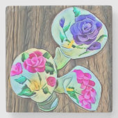 Happy Lilys Steinuntersetzer (Vorderseite)