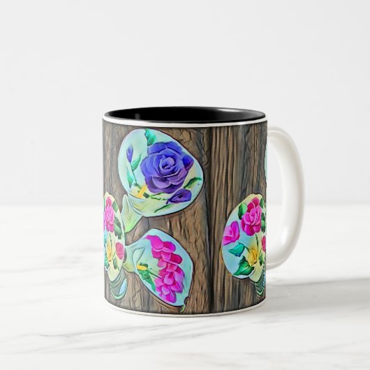 Happy Lilys Zweifarbige Tasse (VorderseiteRechts)