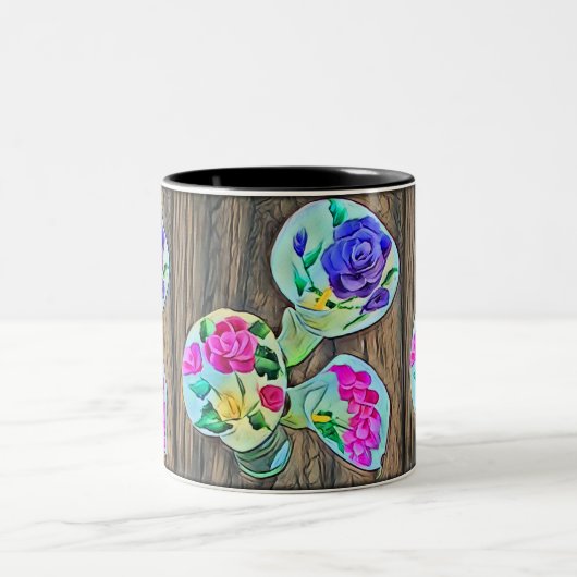 Happy Lilys Zweifarbige Tasse (Mittel)