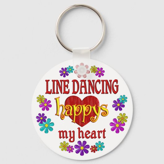 Happy Line Dancing Schlüsselanhänger (Vorderseite)