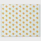 Happy Lion Pattern Niedlich Modern Geschenkpapier (Flach)