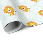 Happy Lion Pattern Niedlich Modern Geschenkpapier (Rolleneckpunkt)