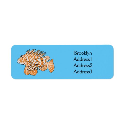 Happy lionfish Cartoon Illustration (Vorne)