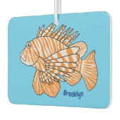 Happy lionfish Cartoon Illustration Autolufterfrischer (Links)