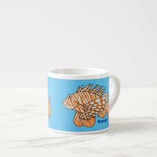 Happy lionfish Cartoon Illustration Espressotasse
