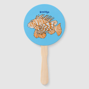 Happy lionfish Cartoon Illustration Fächer