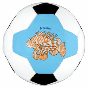 Happy lionfish Cartoon Illustration Fußball