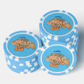 Happy lionfish Cartoon Illustration Pokerchips (Stapel)