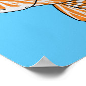 Happy lionfish Cartoon Illustration Poster (Ecke)