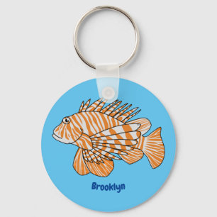 Happy lionfish Cartoon Illustration Schlüsselanhänger