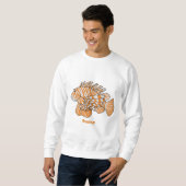 Happy lionfish Cartoon Illustration Sweatshirt (Vorne ganz)