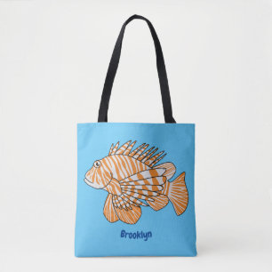 Happy lionfish Cartoon Illustration Tasche