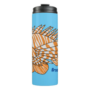 Happy lionfish Cartoon Illustration Thermosbecher