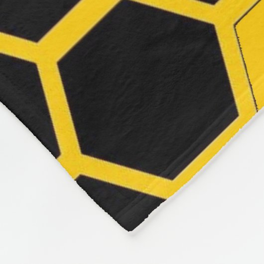 Happy Little Bee-customizable Fleecedecke (Ecke)