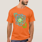 Happy Little Blume Abstrakte Kunst zu tragen T-Shirt (Vorderseite)