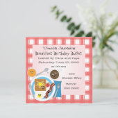 Happy Little Breakfast Einladung (Stehend Vorderseite)