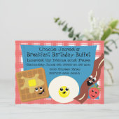 Happy Little Breakfast Einladung (Stehend Vorderseite)