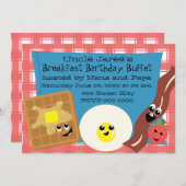 Happy Little Breakfast Einladung (Vorne/Hinten)