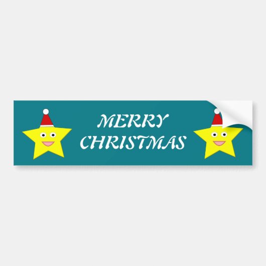 Happy Little Christas Star Custom Autoaufkleber (Vorne)