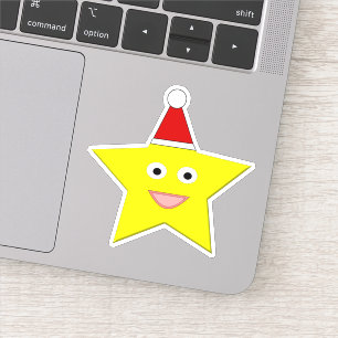Happy Little Christmas Star Aufkleber