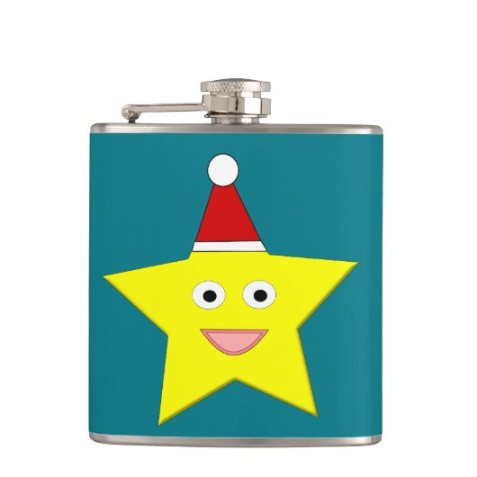 Happy Little Christmas Star Flask Flachmann (Vorderseite)