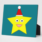 Happy Little Christmas Star Plaque Fotoplatte (Seite)