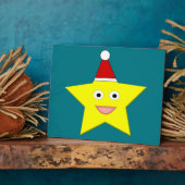 Happy Little Christmas Star Plaque Fotoplatte (Seite)