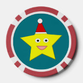 Happy Little Christmas Star Pokerchips (Rückseite)