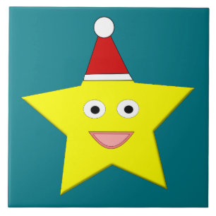 Happy Little Christmas Star Tile Fliese