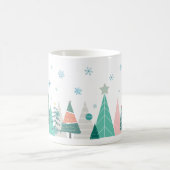 Happy Little Christmas Trees Kaffeetasse (Mittel)