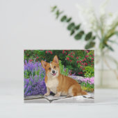 "Happy Little Corgi" Postkarte (Stehend Vorderseite)