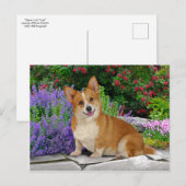 "Happy Little Corgi" Postkarte (Vorne/Hinten)