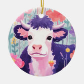Happy Little Cow Keramik Ornament (Vorne)