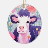 Happy Little Cow Keramik Ornament (Links)