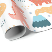 Happy Little Dino Geschenkpapier (Rolleneckpunkt)