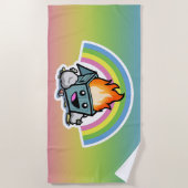 "Happy Little Dumpster Fire" Strandtuch (Vorderseite)