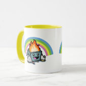 "Happy Little Dumpster FIre" Tasse (Vorderseite Links)